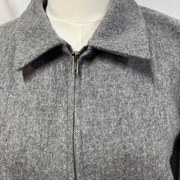 Vintage 80's Clifford &‎ Wills Wool Zip up Grey Jacket Womens 8 Classic - Picture 3 of 13